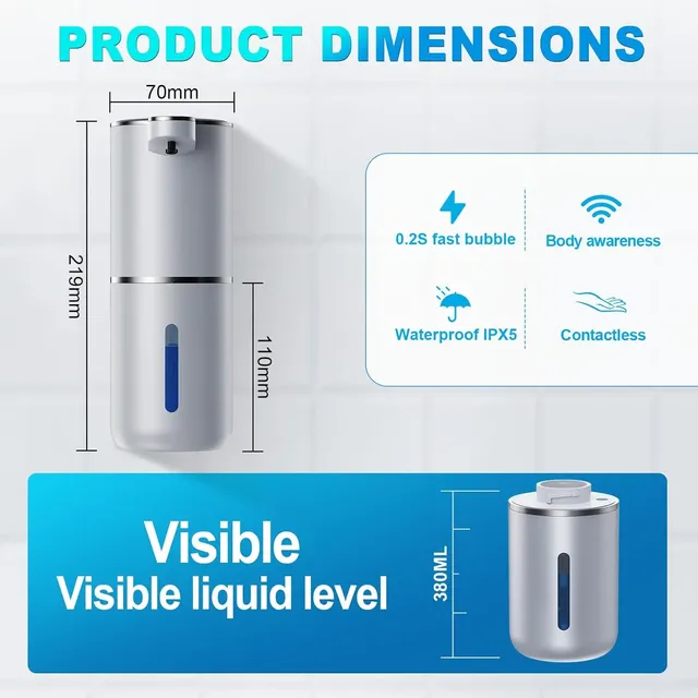 Distributeur de savon pour salle de bains et cuisine – vue 6