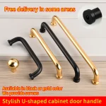 Poignée de Porte de Placard, Tiroir, observateur, Luxe, Américain, Moderne, Minimaliste, localité, Noir