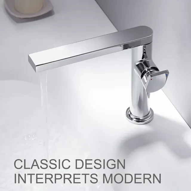 Mitigeur Lavabo Monotrou Laiton Cascade Bec Plat… – vue 3