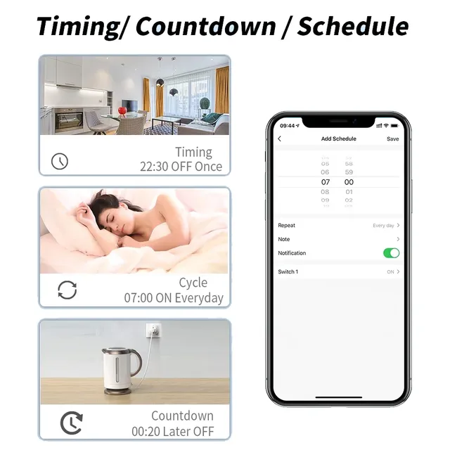 Commutateur intelligent WiFi AC 220V 2CH relais de… – vue 4