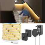 Capteur tactile de mouvement LED lumières sans fil ON/OFF interrupteur intelligent Cob bande lumière AC110v 220v à dc 24V LED couloir nuit escalier lumière