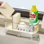 Organisateur d&rsquo;évier de cuisine, égouttoir auto-drainant, porte-éponge, torchon, robinet, rangement, égouttoir à savon, accessoires de cuisine