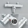 Ensemble de robinets de douche thermostatiques noirs – vue 5