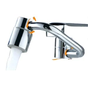 1 pièces robinet d&rsquo;eau en acier inoxydable universel 1080 °   Extension de robinet à bras robotique pivotant, aérateur de robinet, extension de robinet d&rsquo;évier de cuisine
