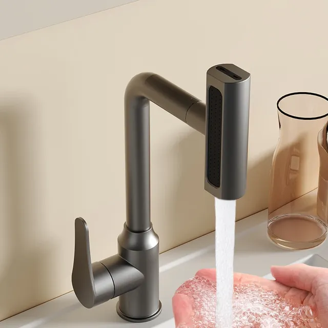 Robinets de lavabo de salle de bains en acier inoxydable – vue 3