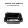 Évier carré cuisine noir inox 304 encastrable mat… – vue 4
