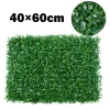 Panneaux de verdure pour la protection de la vie privée, murs de plantes artificielles, haie de feuillage, polymères de clôture, pelouse simulée, 40x60cm
