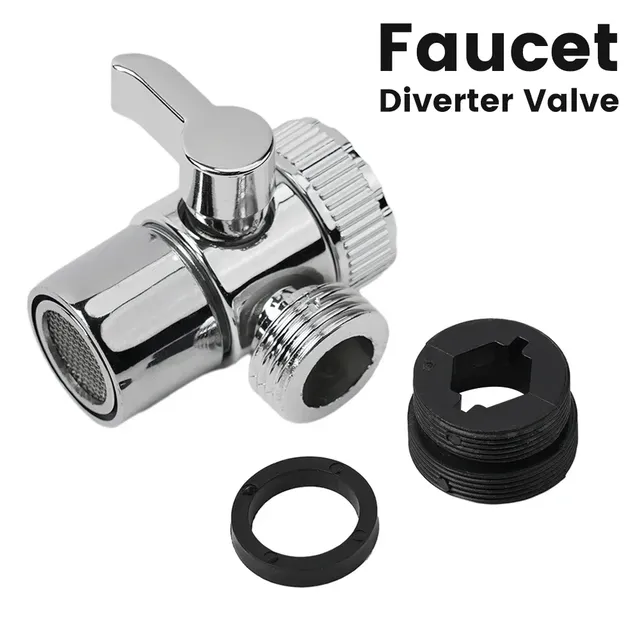 Déviateur robinet trois voies plastique chrome argenté…