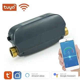 Smart Life WiFi vanne d'eau débit d'eau et compteur d'eau arrêt…