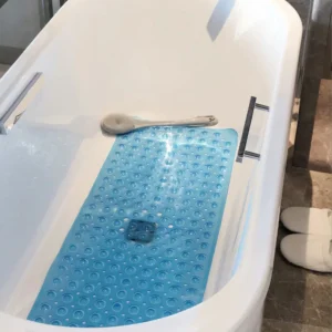 Tapis de baignoire antidérapant, avec trous de vidange et ventouses, lavable en machine, pour salle de bain domestique, douche Tapis de baignoire antidérapant, avec trous de vidange et ventouses, lavable en machine, pour salle de bain domestique, douche