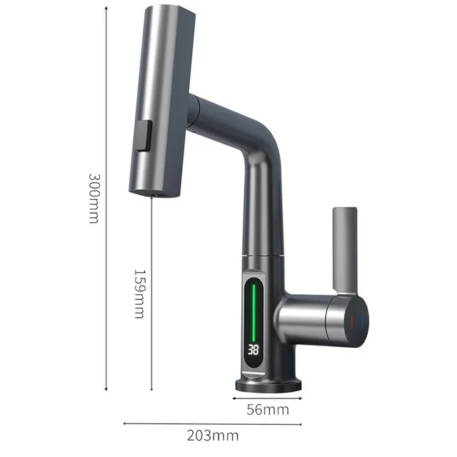 Robinet de lavabo cascade – vue 3