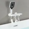 Mitigeur bain douche mural noir mat bec cascade large… – vue 3