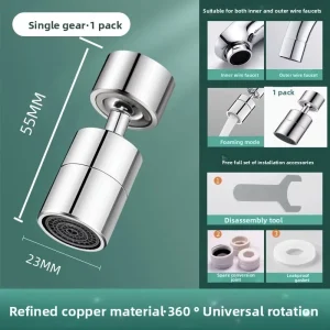 Robinet d’évier de cuisine universel, artefact de lavage anti-éclaboussures, Joint universel, adaptateur de robinet d’extension pivotant Robinet d’évier de cuisine universel, artefact de lavage anti-éclaboussures, Joint universel, adaptateur de robinet d’extension pivotant
