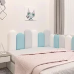 Panneaux muraux 3D Anti-collision souples, 1 pièce, panneau de tête auto-adhésif, autocollant mural pour chambre d&rsquo;enfant, décoration de maison