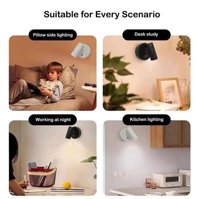 Télécommande intelligente et applique murale LED USB… – vue 5