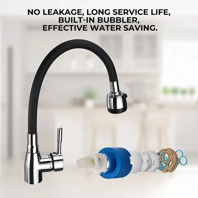Robinet de lavabo de cuisine Flexible à double engrenage – vue 5