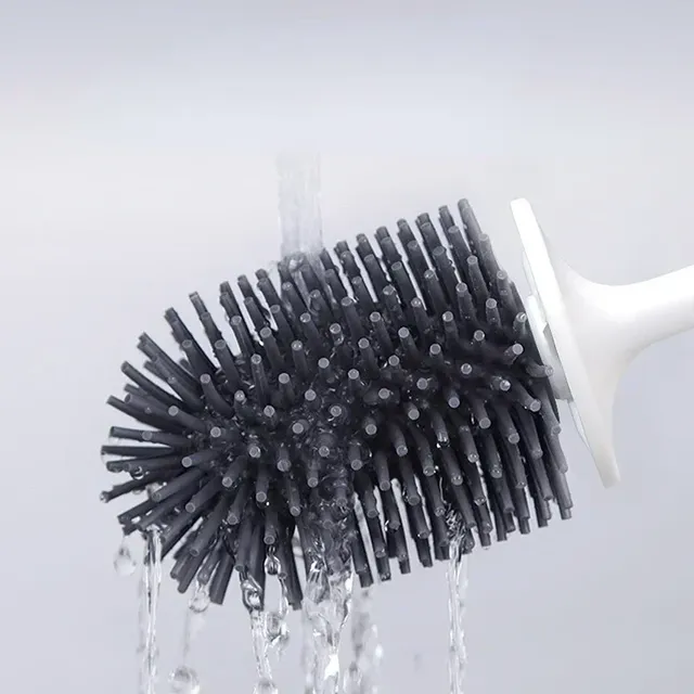 Brosse de toilette noire en Silicone TPR souple – vue 3
