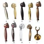 Pommeau de douche à main rétro Vintage, pulvérisateur de robinet de bain Portable, accessoire de matériel haute pression, support de douilles à main