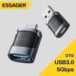Essager USB 3.0 vers Type C OTG adaptateur USB A Type C mâle vers Micro Type C USB A femelle convertisseur pour Macbook ordinateurs portables lecteur de carte