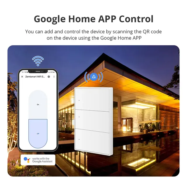 Zemismart Matter WiFi 1 2 3 4 6 Gangs interrupteur… – vue 5
