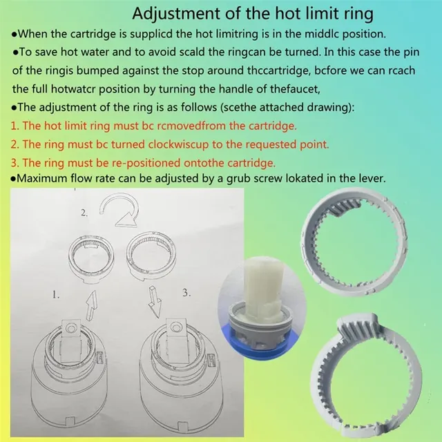 Cartouche robinet remplacement NKJ35A 35mm rotation… – vue 2