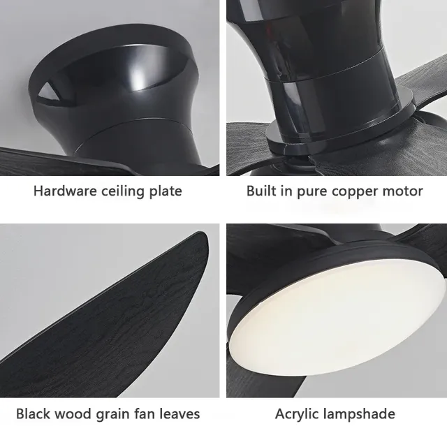 Lampe de ventilateur de plafond LED intelligente – vue 4