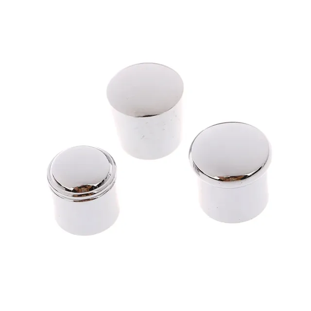 Capuchons embouts cylindriques chromés finition miroir… – vue 4