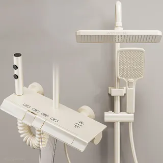 Système de douche cascade blanc lait pour salle de bains grue de bain…