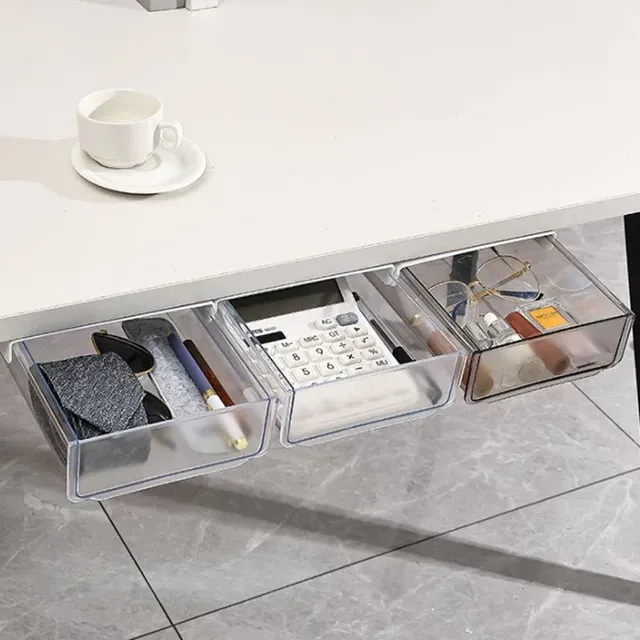 Sous le bureau tiroir boîte de rangement bureau tiroir… – vue 4