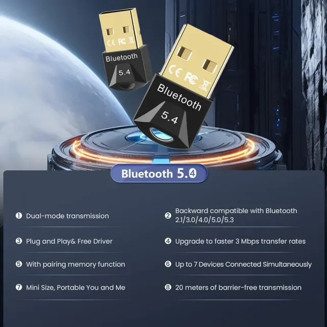 Adaptateur Bluetooth USB Dongle Compact Discret Noir… – vue 5