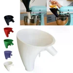 Accessoire de mélangeur à tête inclinable Artisan Ksm150, support d&rsquo;entonnoir à farine avec un diamètre facile à verser, fabriqué en plastique durable