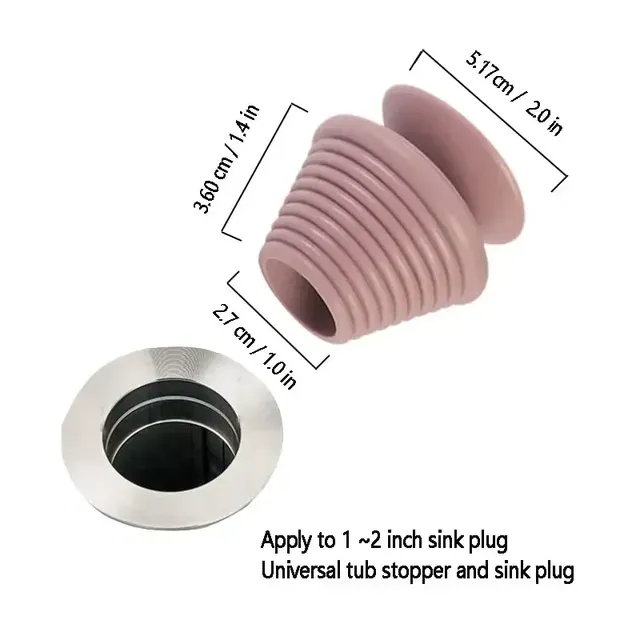 Bouchon baignoire évier universel silicone souple… – vue 5