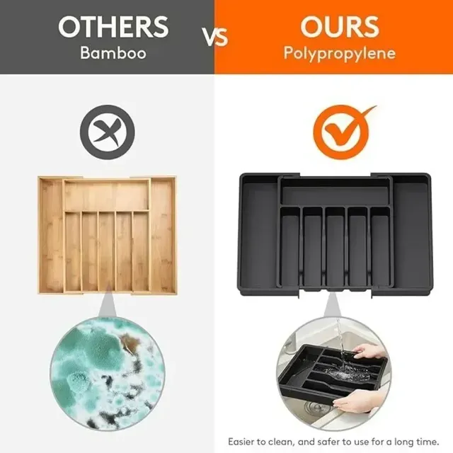 Organisateur couverts extensible réglable plateau… – vue 3