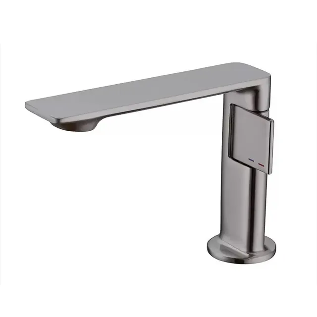 Robinet de lavabo en laiton gris – vue 7