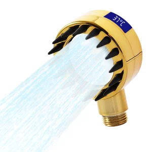 Pommeau de douche à affichage numérique LED, Massage haute pression, 3 modes de pluie, économie d&rsquo;eau, capteur de température, installation facile pour le Salon