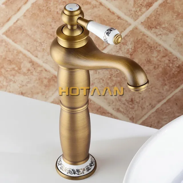 Robinet de salle de bains en laiton Vintage – vue 4