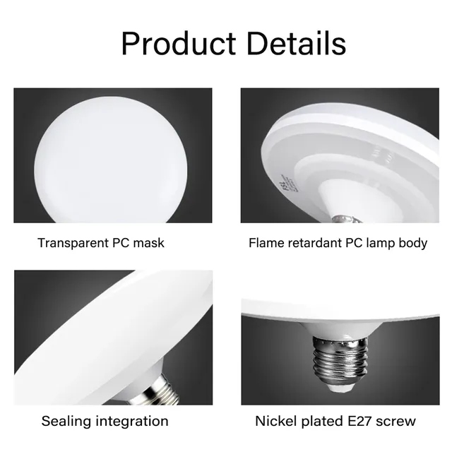 Ampoule LED disque ultrafin culot E27 220V puissances… – vue 5