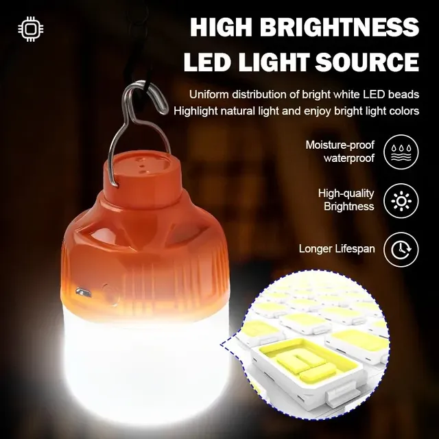 Ampoules LED rechargeables par USB pour l'extérieur – vue 2