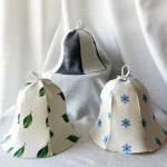 Protection de tête en feutre Anti-chaleur, 1 pièce, taille libre, bonnet de douche de Style russe, chapeau de Sauna, accessoires de Vaporarium, vente en gros, nouveau