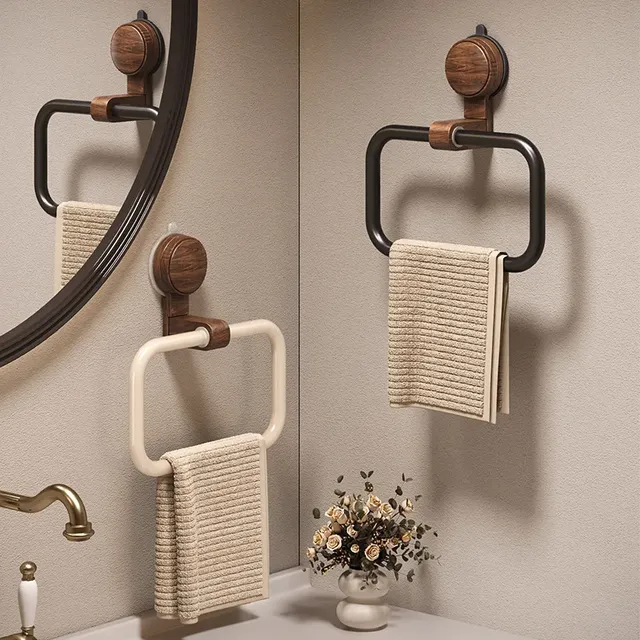 Porte-serviettes mural adhésif pour salle de bain – vue 3