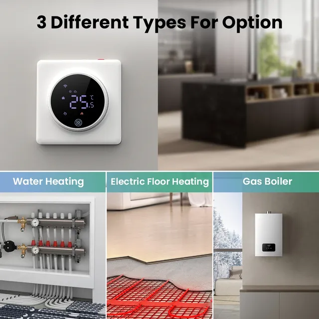 MIUCDA Tuya WiFi bouton Thermostat – vue 3
