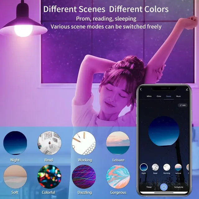 Ampoule LED WiFi intelligente E27 RGB – vue 4