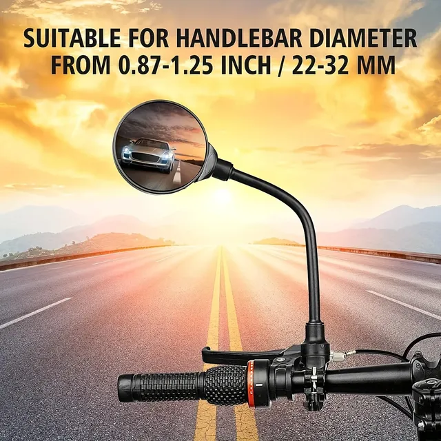 1 pièces miroir de vélo guidon de vélo rétroviseur… – vue 2