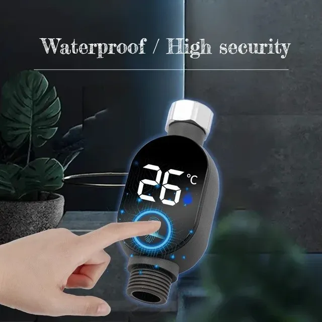 Thermomètre de douche d'eau domestique à affichage LED… – vue 3