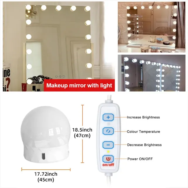 Lumière de remplissage pour miroir de maquillage LED – vue 2