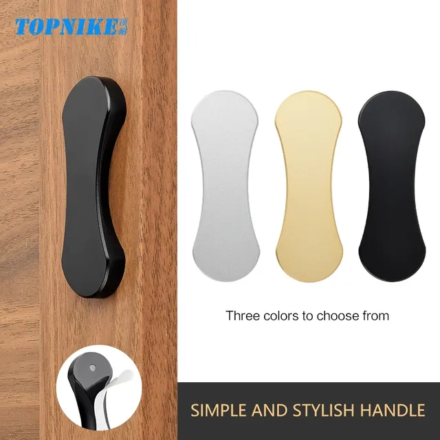 Poignée tiroir armoire adhésive aluminium noire mate…