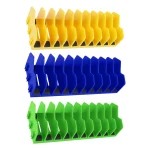 organiseur pinces support tiroirs hauteur trois pouces plastique durable léger antidérapant base caoutchouc dix emplacements clipsable rangement ordonné