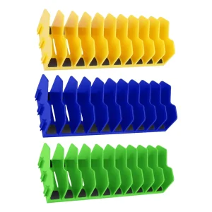 organiseur pinces support tiroirs hauteur trois pouces plastique durable léger antidérapant base caoutchouc dix emplacements clipsable rangement ordonné