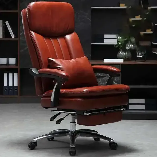 Siège exécutif chaise de bureau en cuir roues d'étude… – vue 3