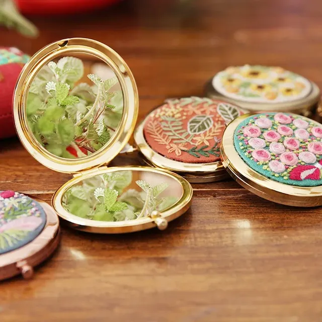 Mini miroir de maquillage rond